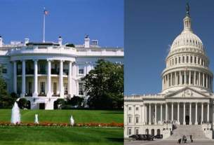 Le capitol et la maison blanche usa canalactu image