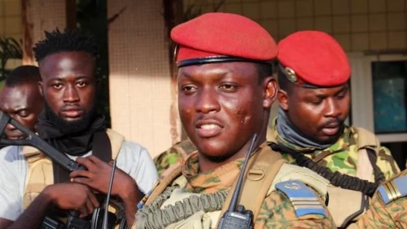 Le capitaine Ibrahim Traoré, président de la transition, Burkina Faso