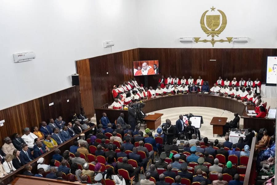 rentrée solennelle des Cours et Tribunaux à la salle d’audience de la Cour suprême.